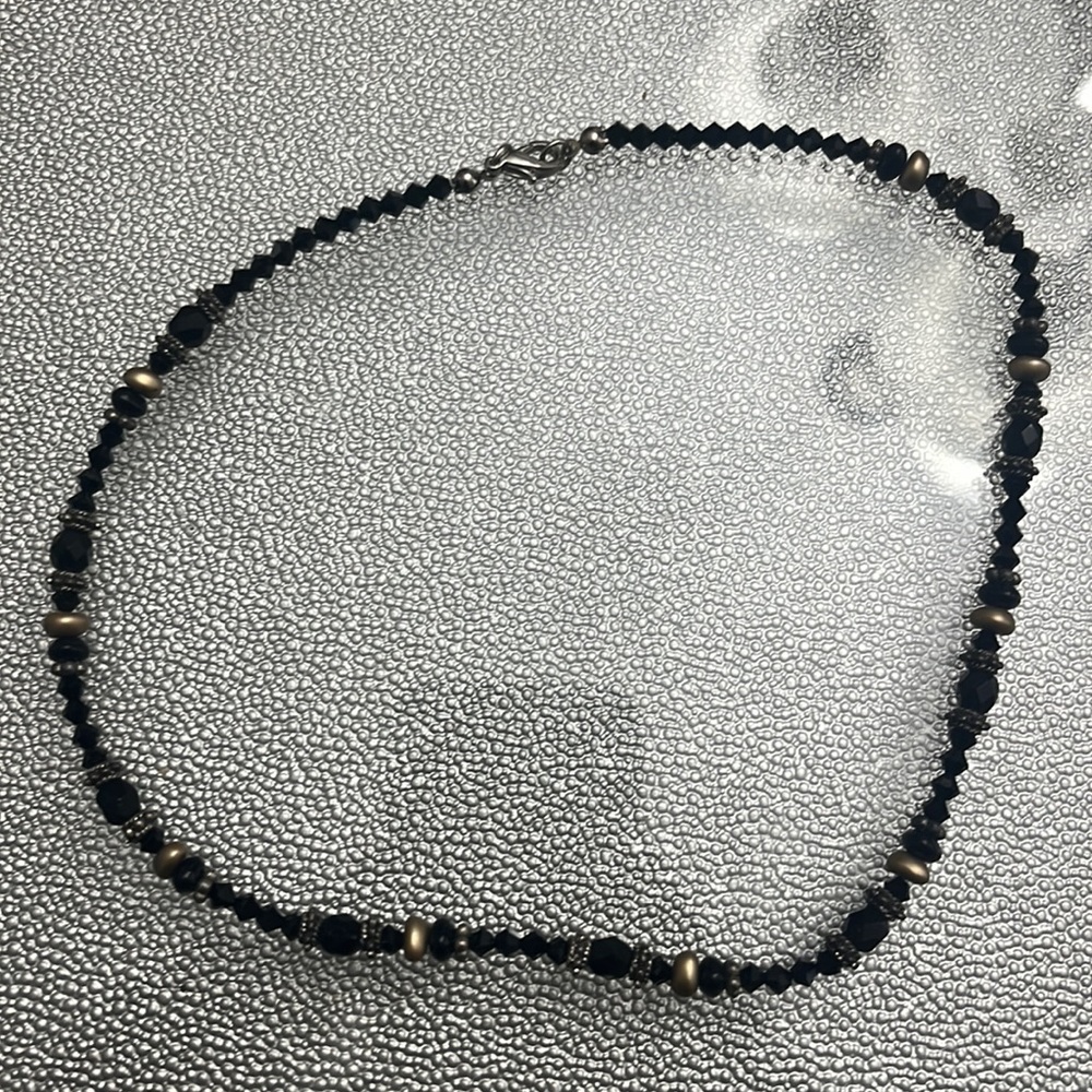 Bijoux Terner Black & Brown Necklace & Earring Set (NEW)